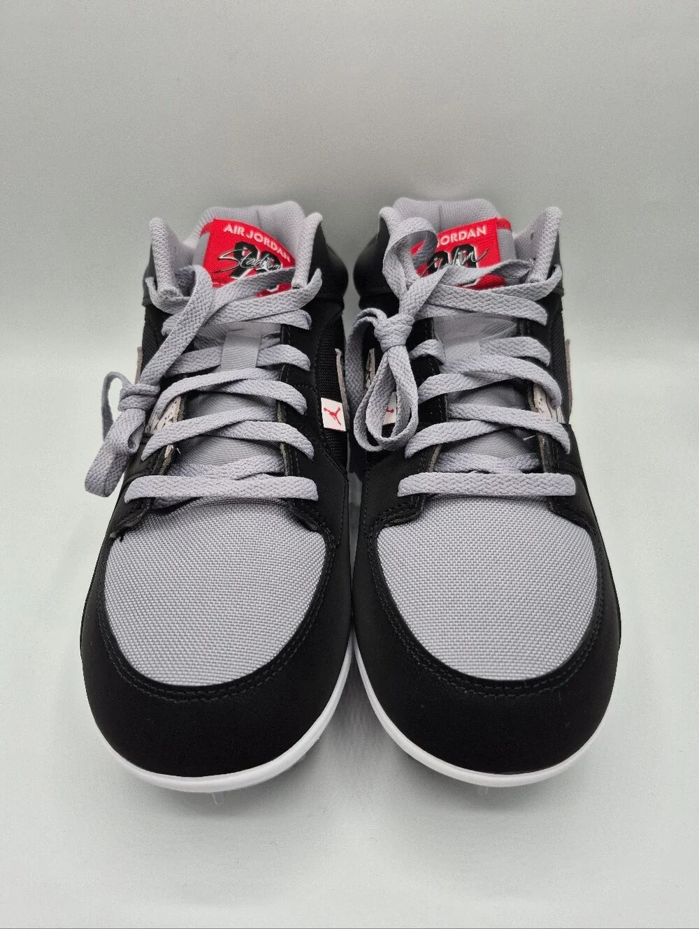 Mens Air Jordan Stadium 90 Low TD Black Cement Football Cleats HQ0210-060